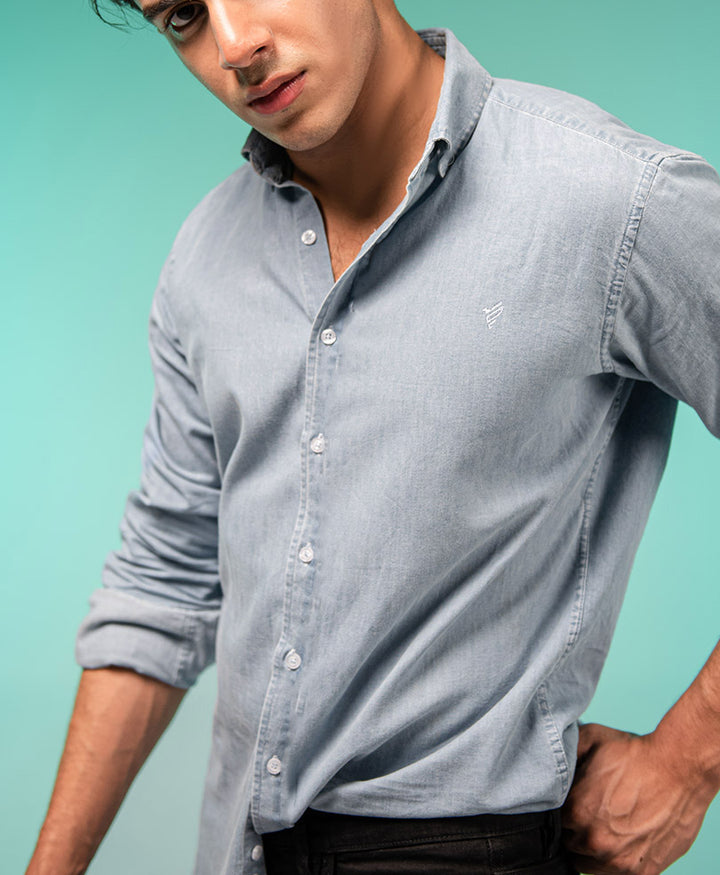 LT Blue Classic Denim Shirt (Regular Fit)