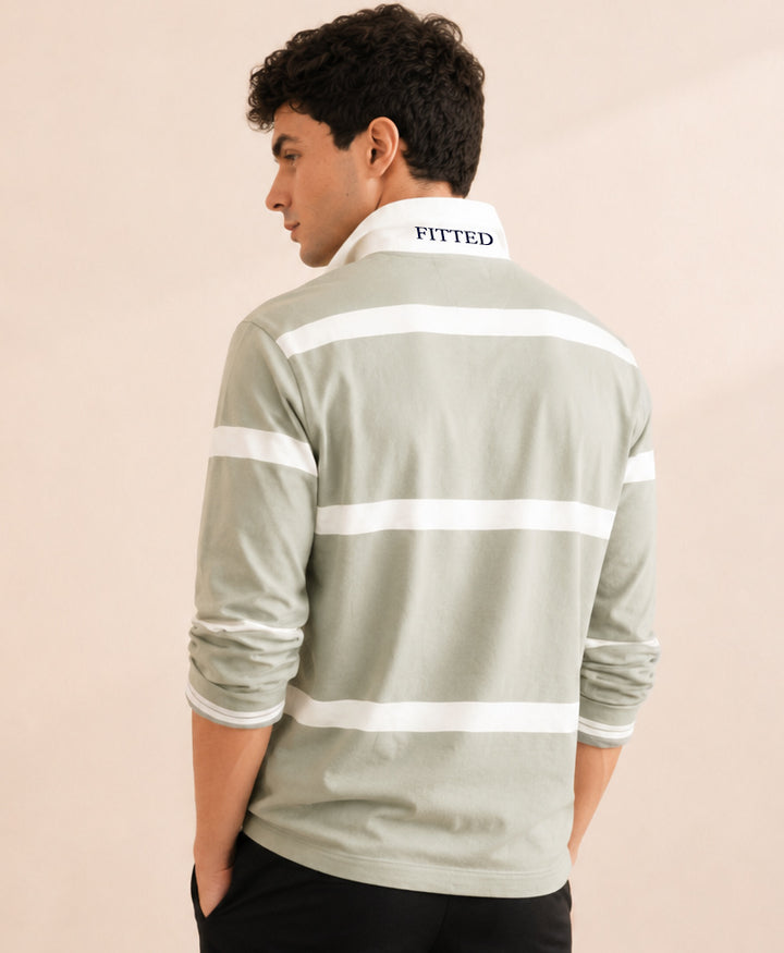 Mint Green Resort Rugby Shirt