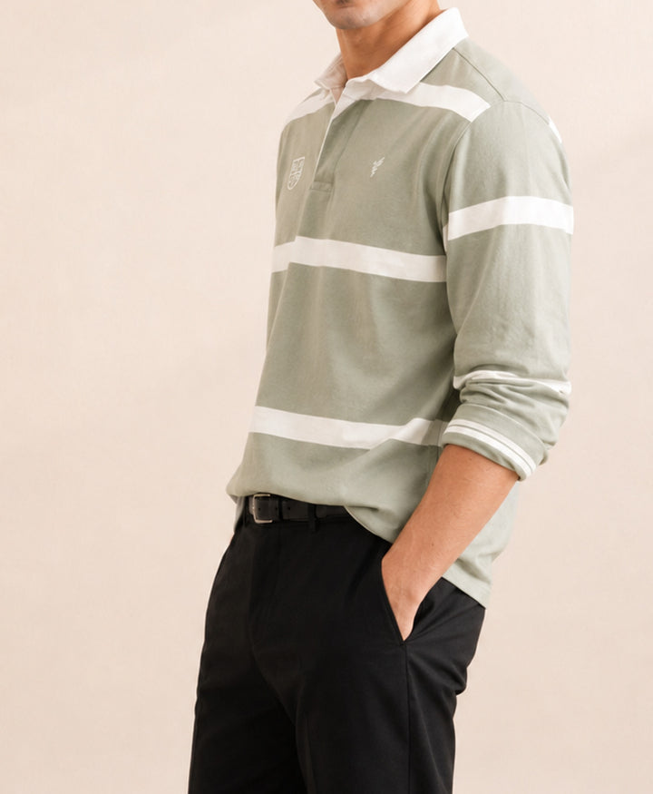 Mint Green Resort Rugby Shirt