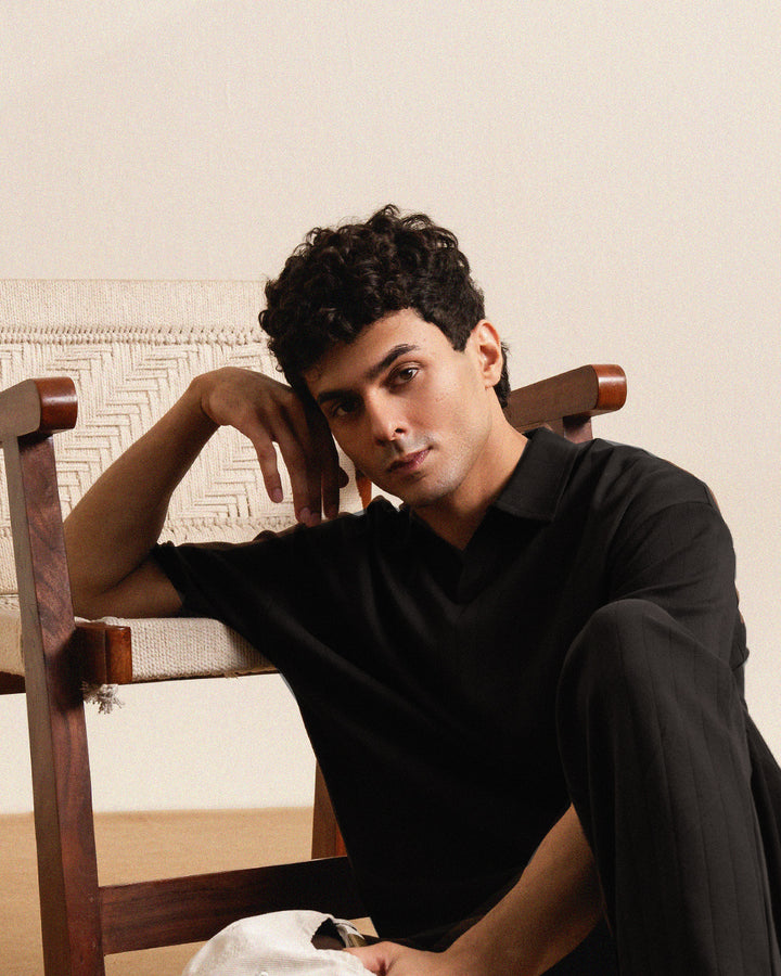 Black Drop Needle Shirt