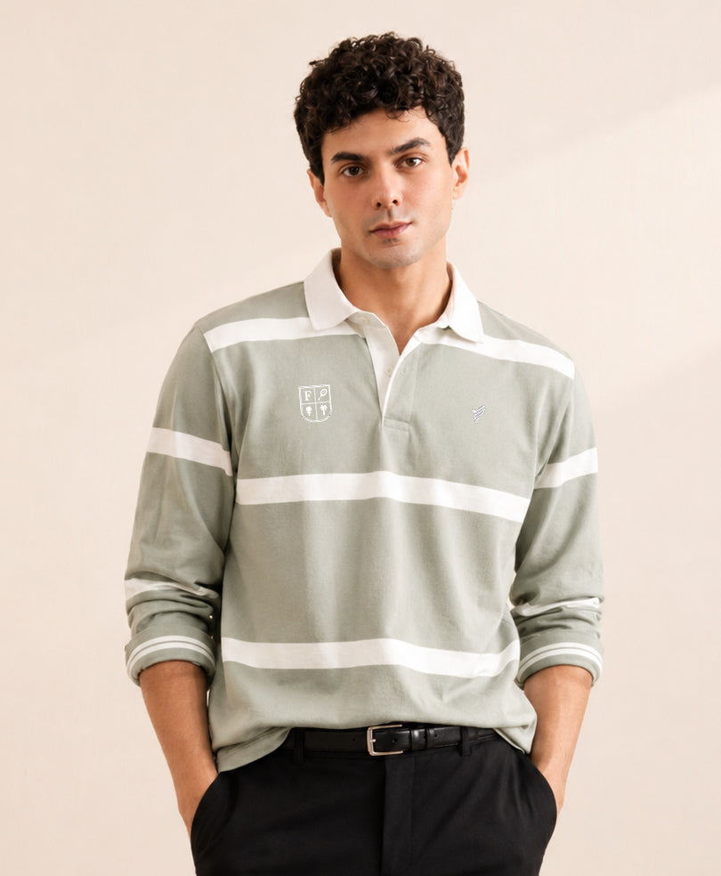 Mint Green Resort Rugby Shirt