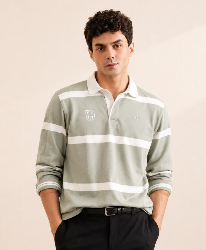 Mint Green Resort Rugby Shirt