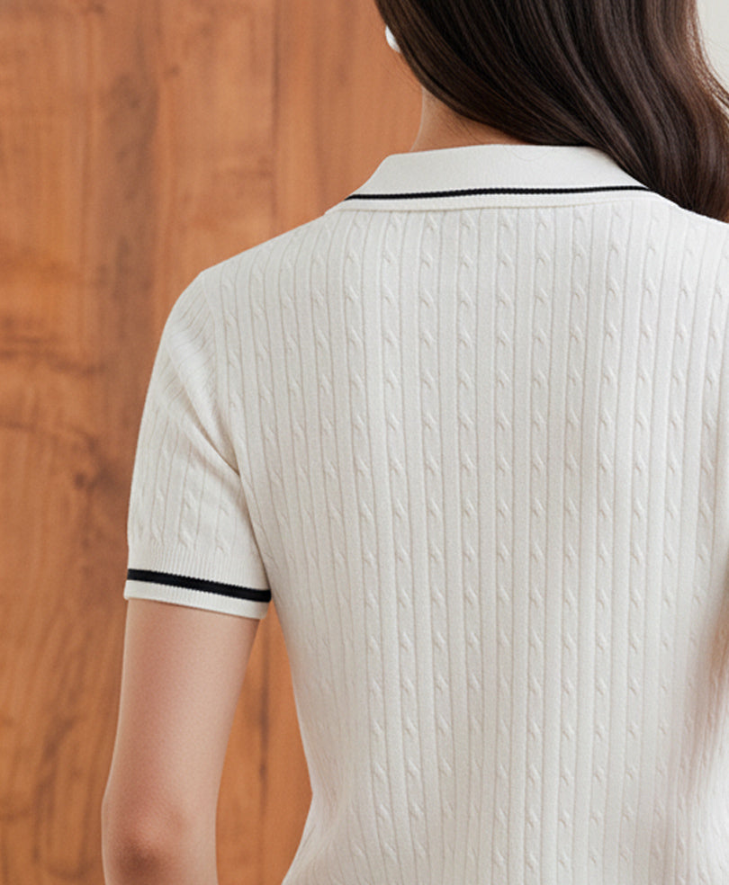 Classic Cable Knit POLO (Women)
