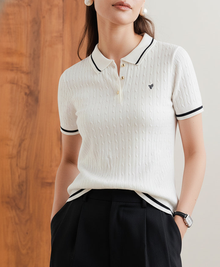 Classic Cable Knit POLO (Women)