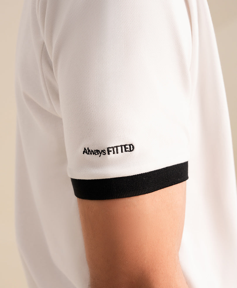 White Contrast Resort POLO