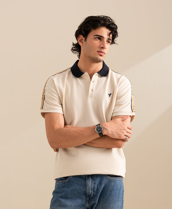 OFF White Fitted Signature POLO
