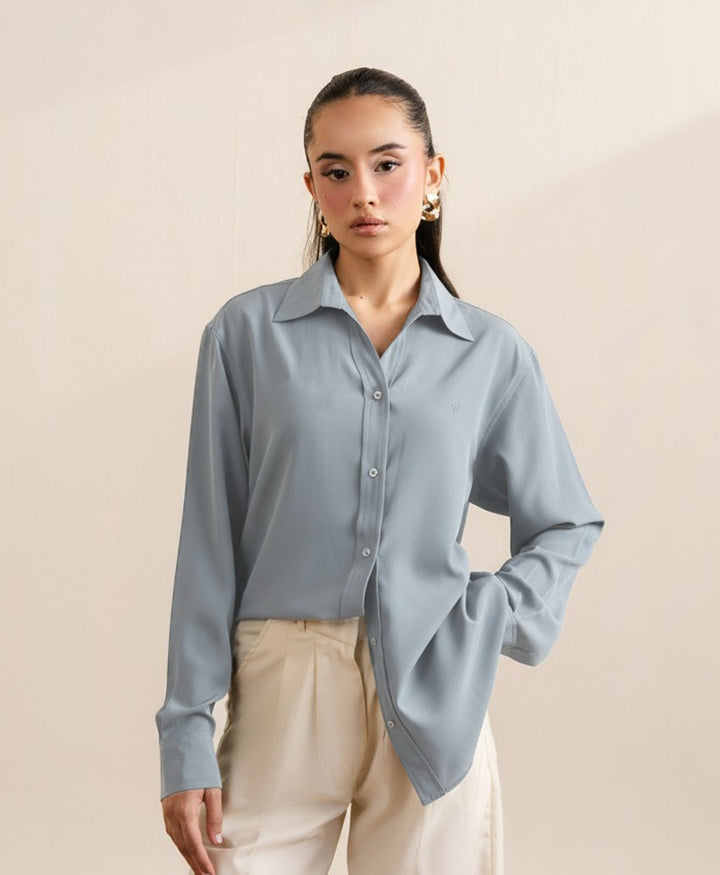Ice Blue Classic Sleek Shirt (Women)