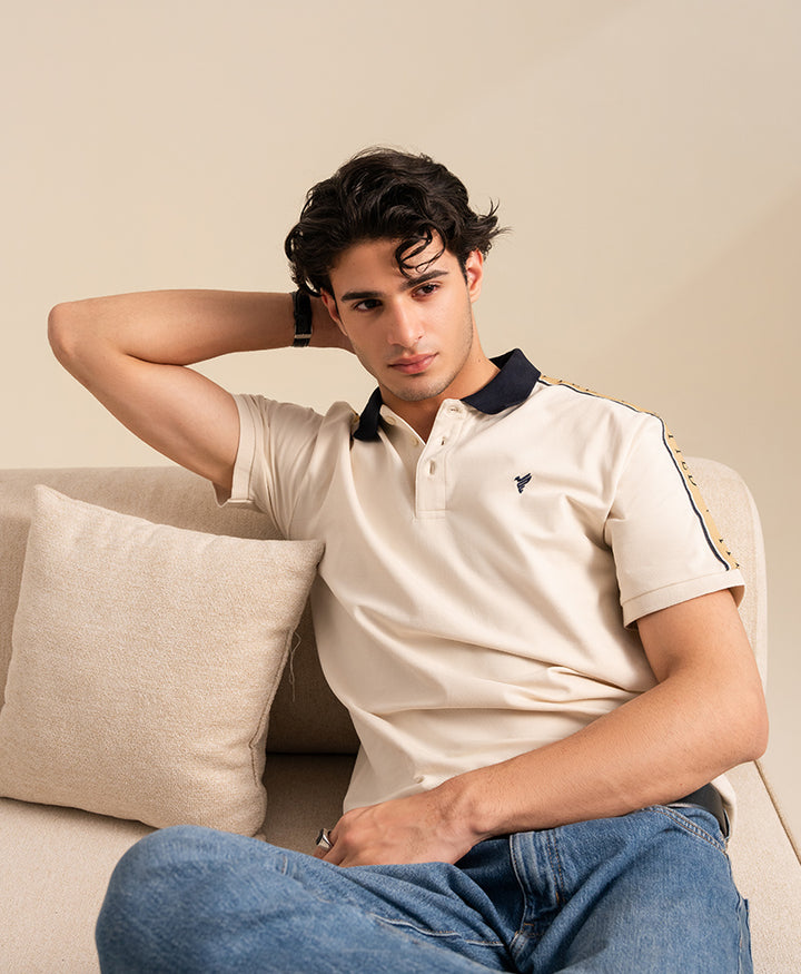 OFF White Fitted Signature POLO