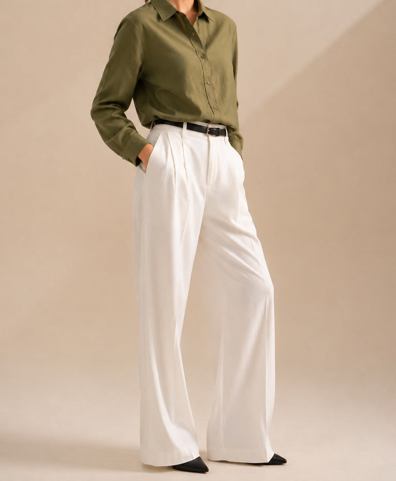 Olive Leisure Button Down Shirt (Women)