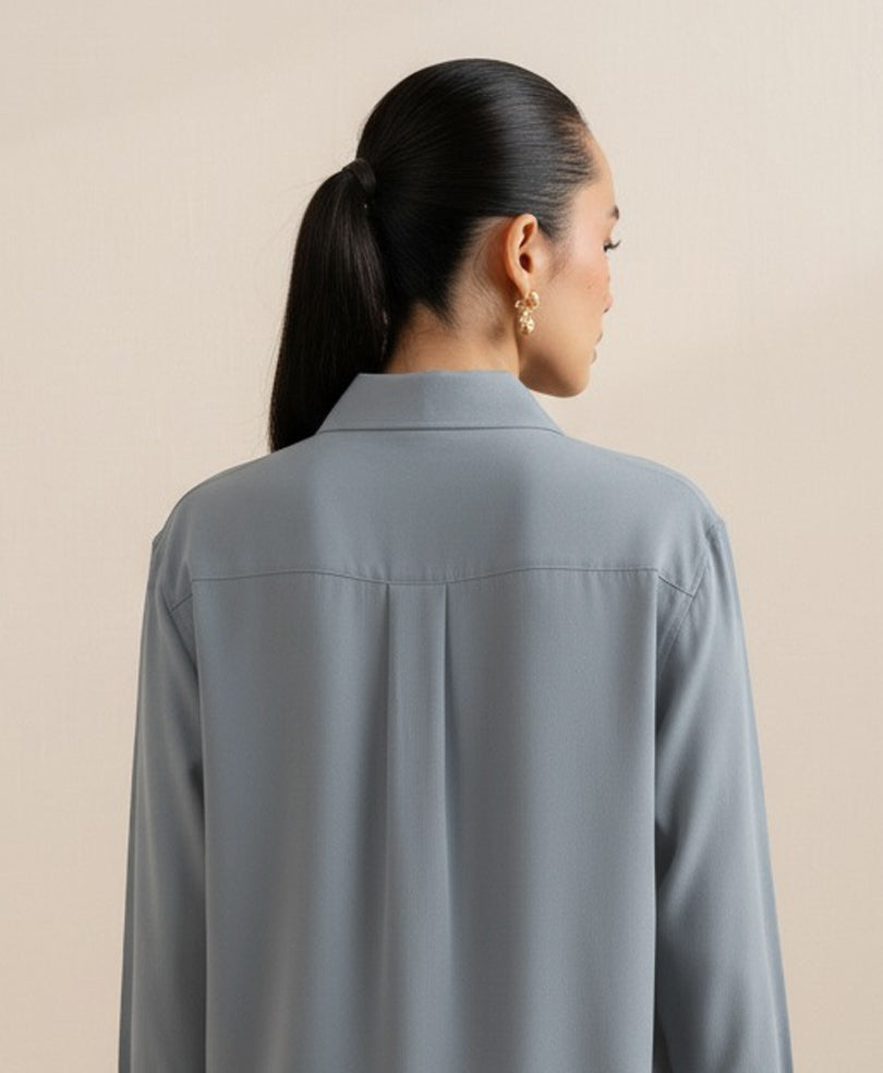 Ice Blue Classic Sleek Shirt (Women)