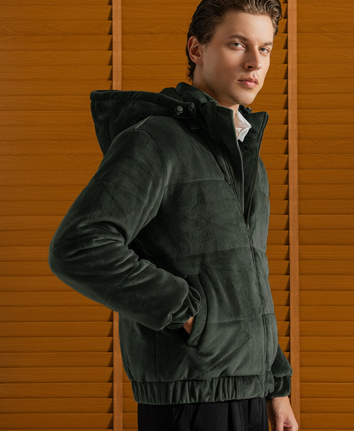 DK Olive Corduroy Puffer Jacket