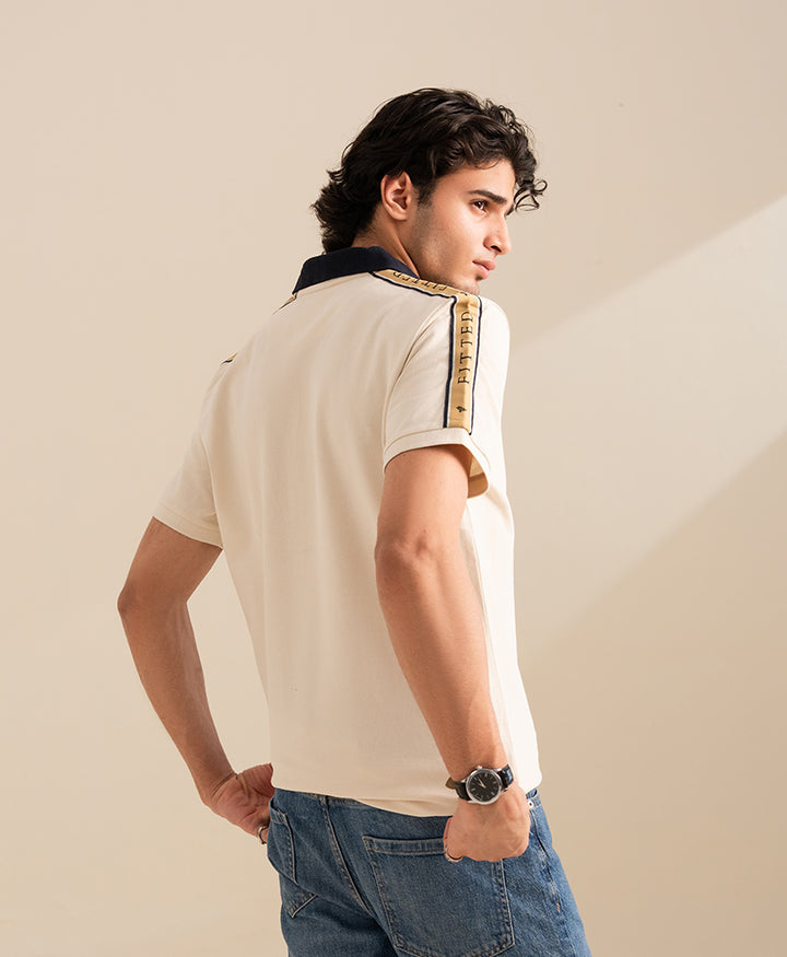 OFF White Fitted Signature POLO