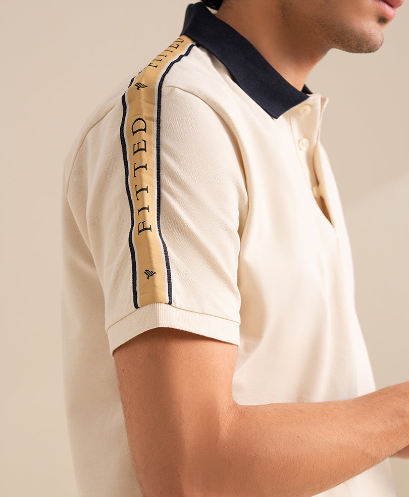 OFF White Fitted Signature POLO