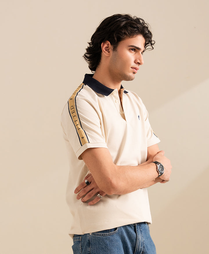 OFF White Fitted Signature POLO
