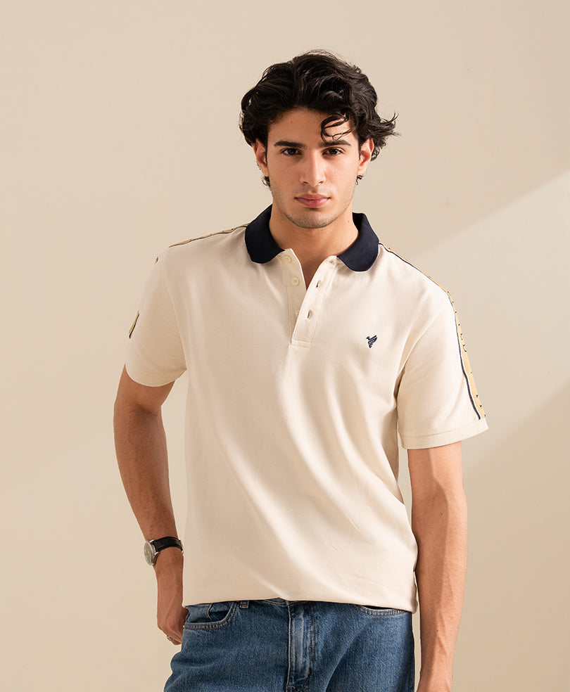 OFF White Fitted Signature POLO