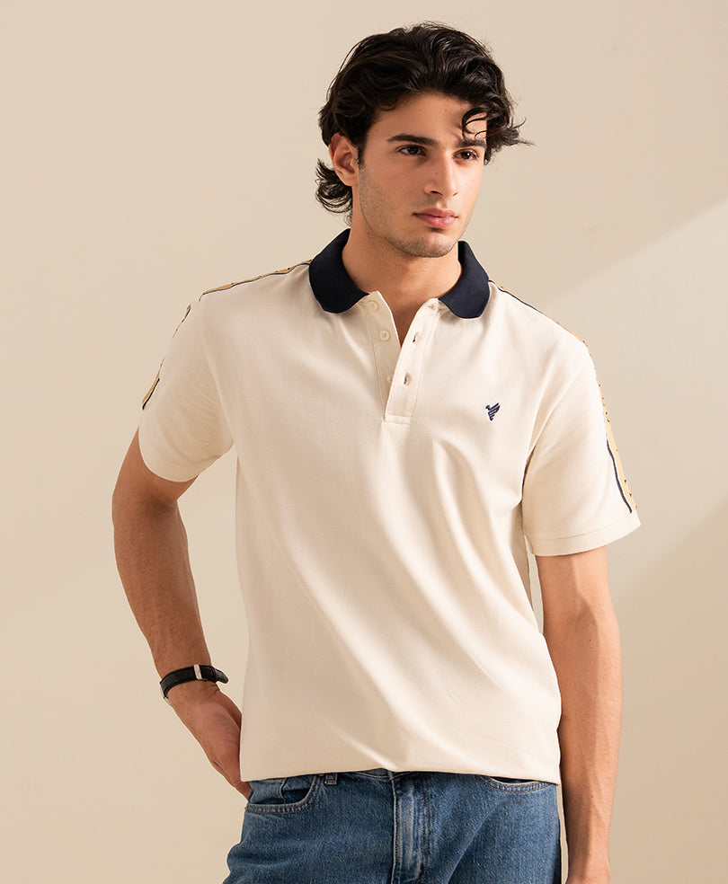 OFF White Fitted Signature POLO