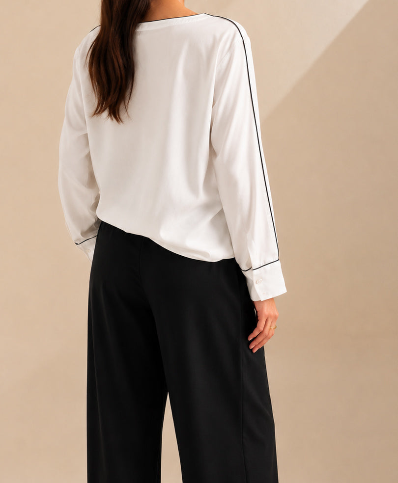 Riviera Contrast Boatneck Shirt (Women)