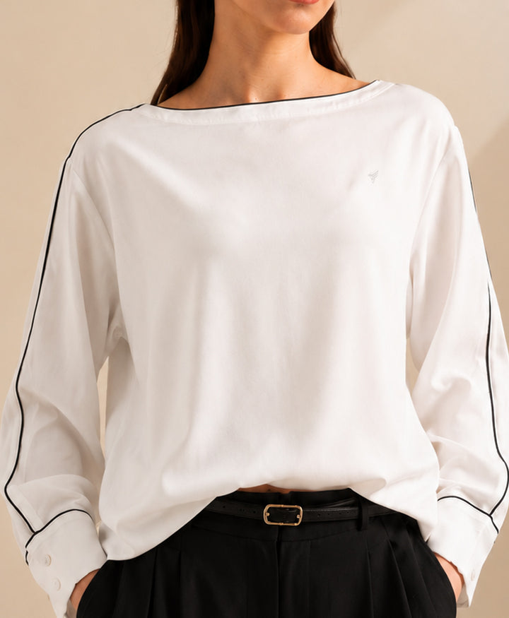 Riviera Contrast Boatneck Shirt (Women)
