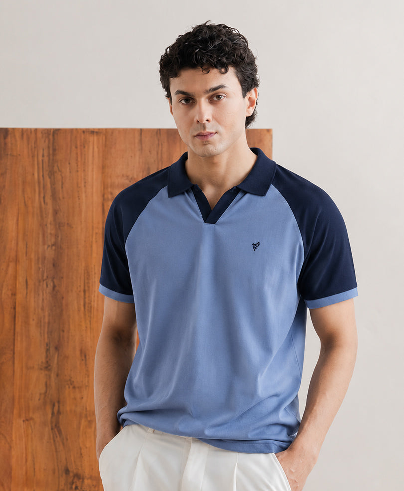 Pastel Contrast Raglan POLO
