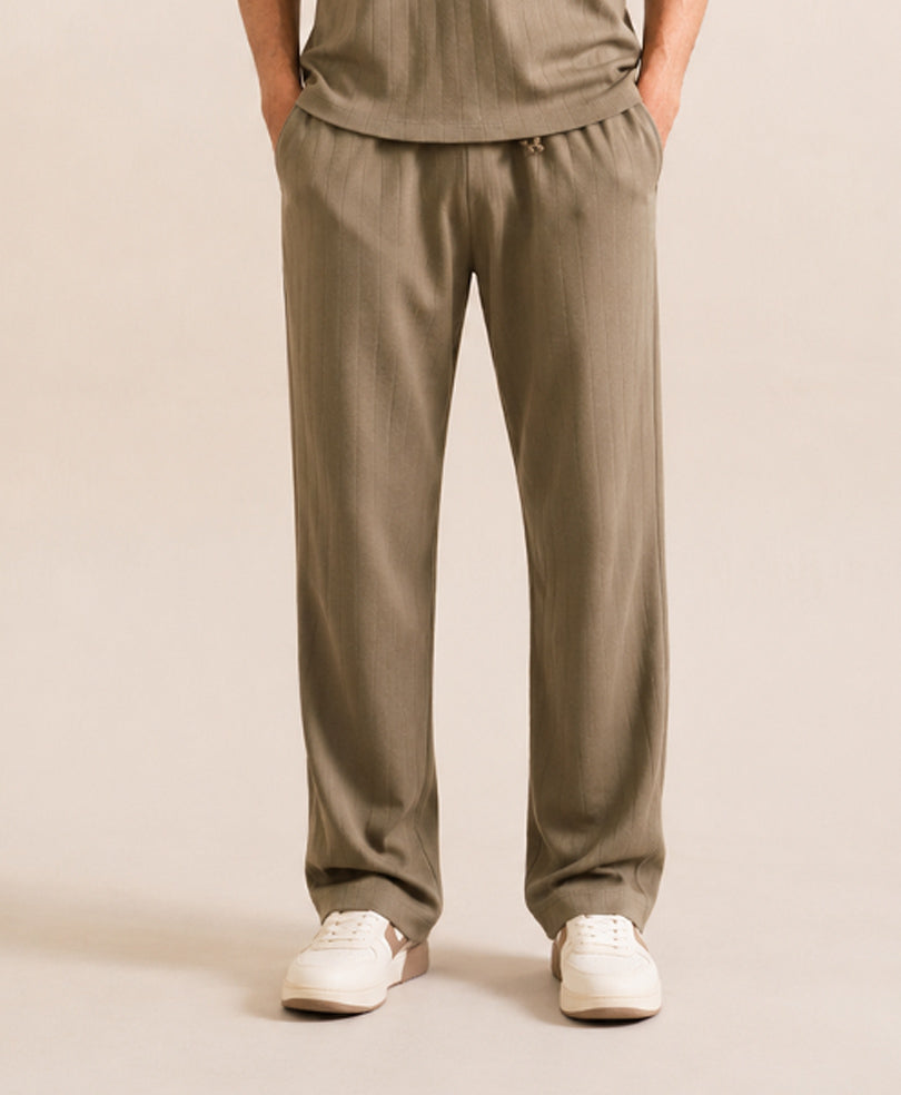 Stone Grey Drop Needle Trouser