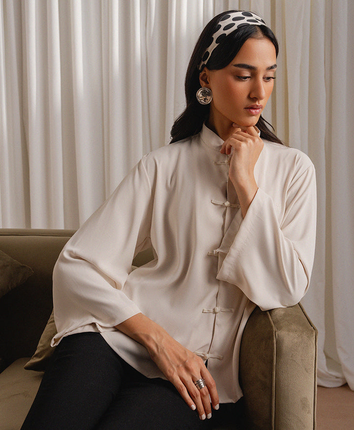 OFF White Mandarin Shirt (Women)