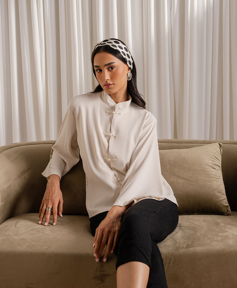OFF White Mandarin Shirt (Women)