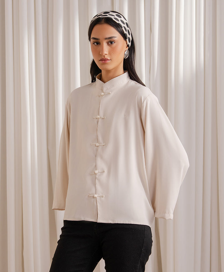 OFF White Mandarin Shirt (Women)