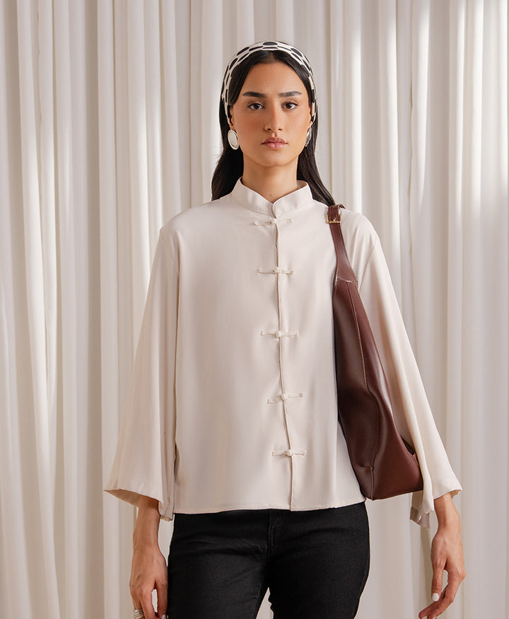 OFF White Mandarin Shirt (Women)