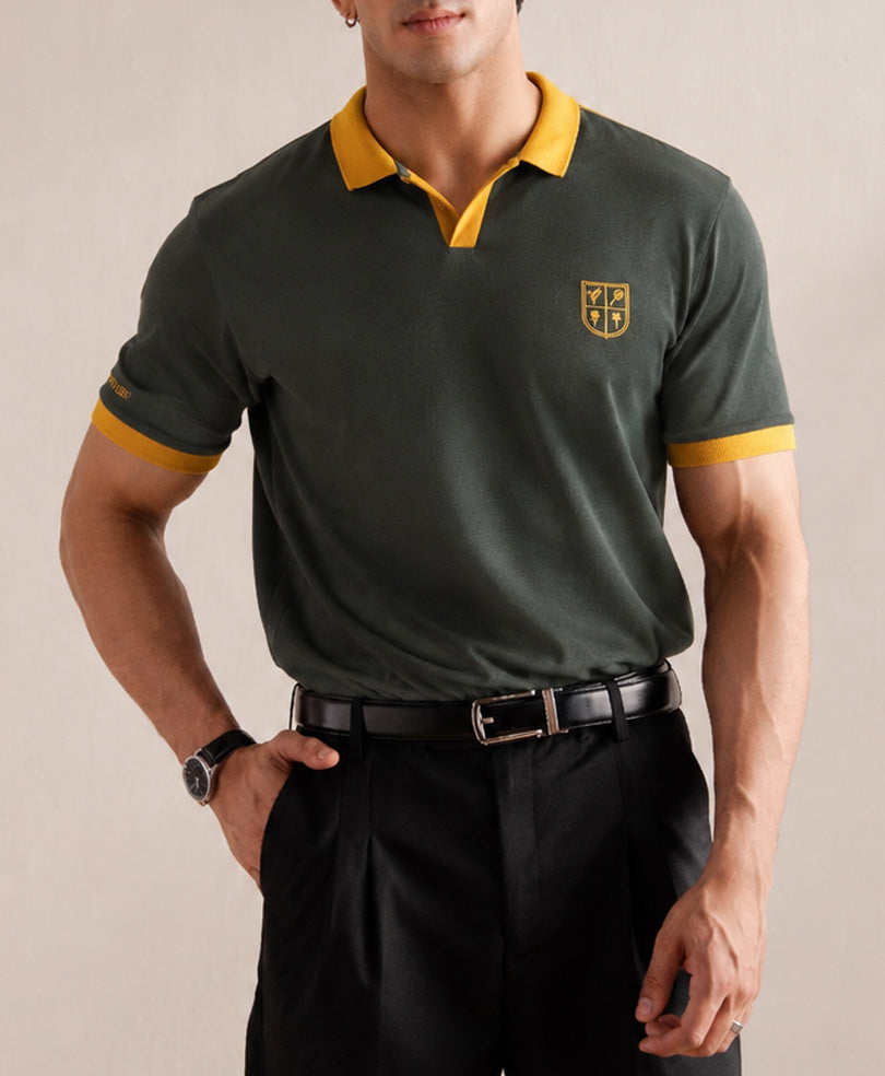 Green Contrast Resort POLO