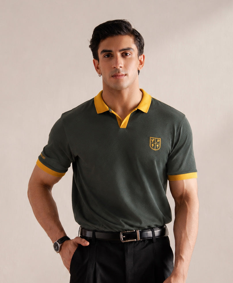 Green Contrast Resort POLO