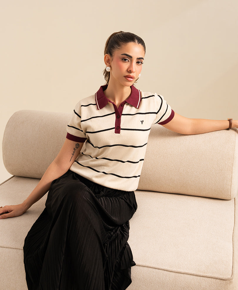 Varsity Stripe POLO (Women)