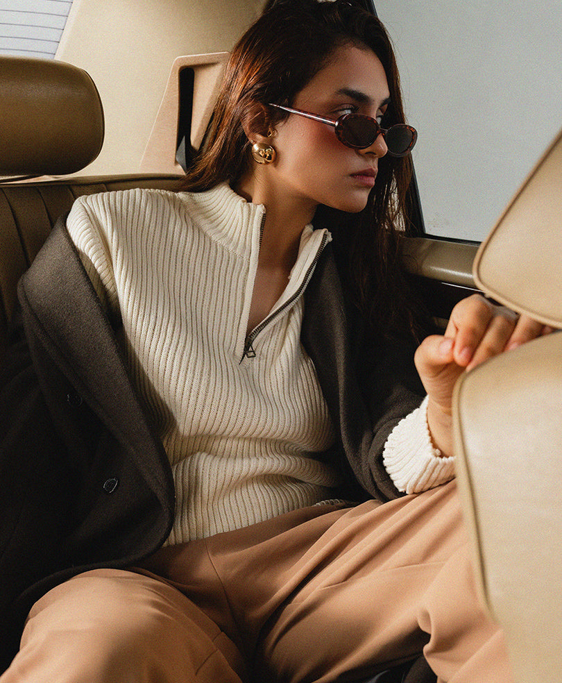 Dark Olive Double Breasted Long Coat (Women)