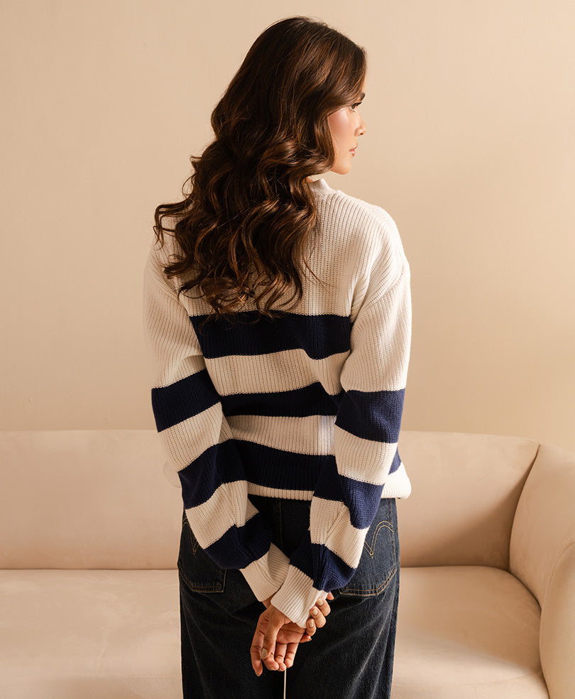 Blue and White POLO Sweater (Women)