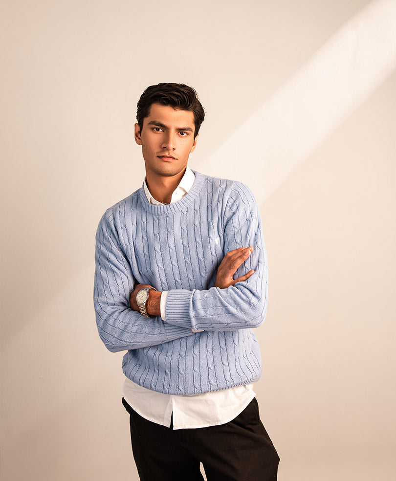 Sky Cable Knit Sweater