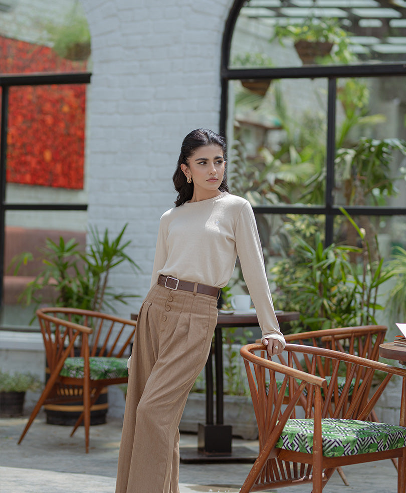 Khaki Crew Jumper Sweater (Women)