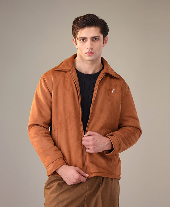 Camel Suede Flight Jacket