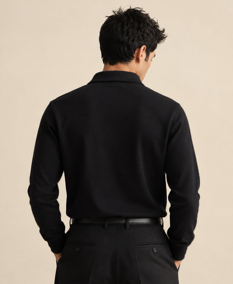 Black Luxe Zip POLO