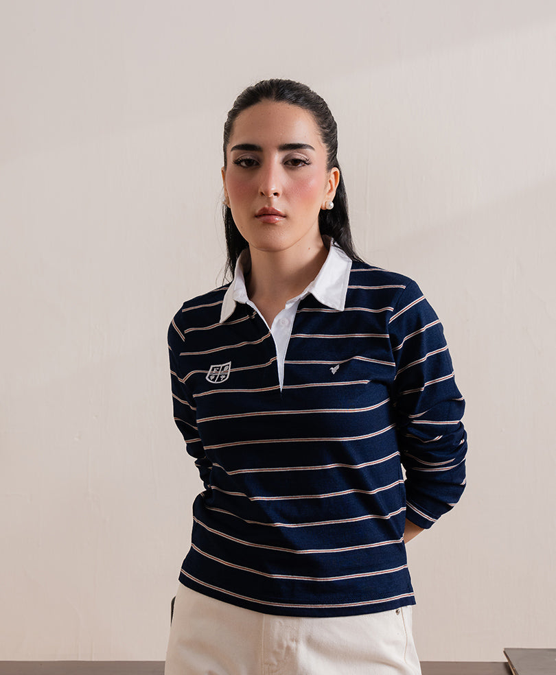 Navy Full Sleeve Rugby Shirt (Women)