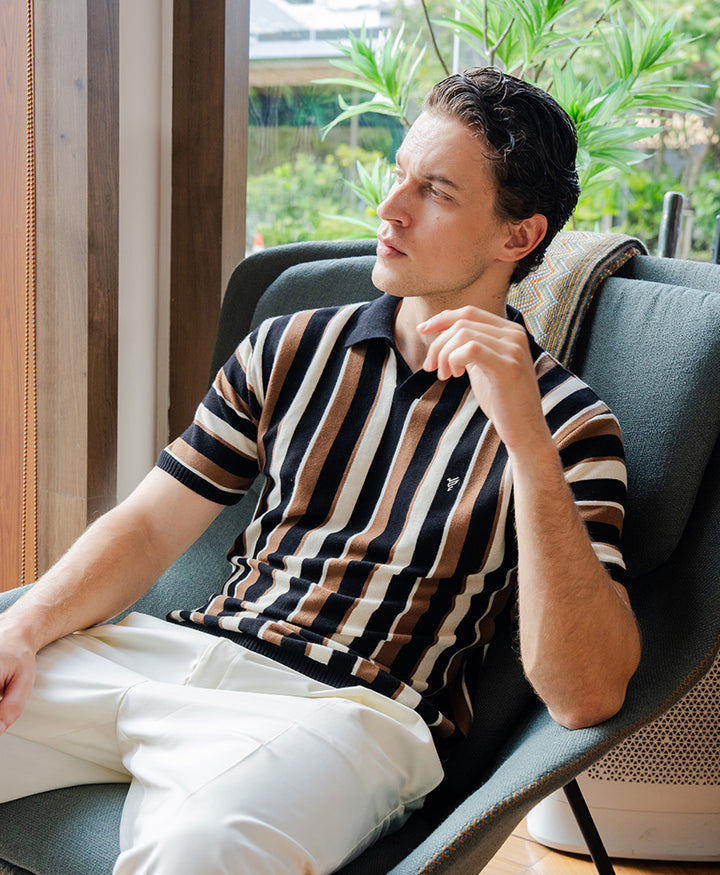 Camel Montclair Knitted POLO