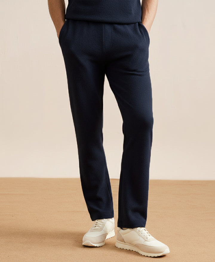 Navy Waffle Trouser