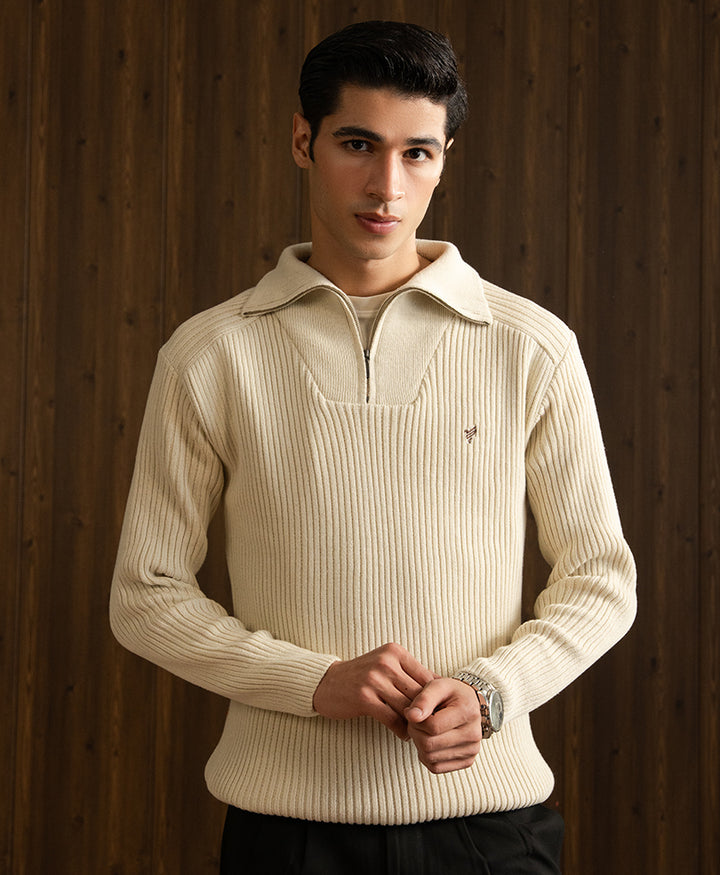 Tofu Retro Quarter-Zip Sweater