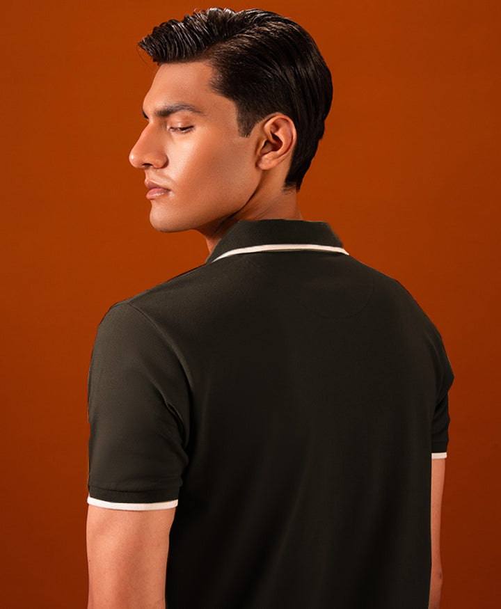 Black V Neck POLO