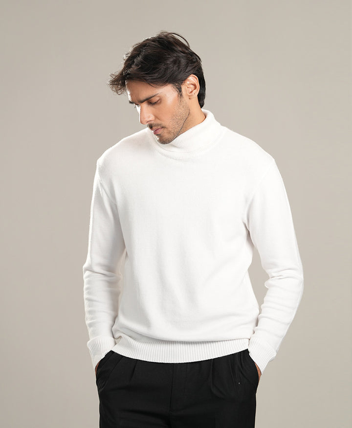 White Turtle Neck