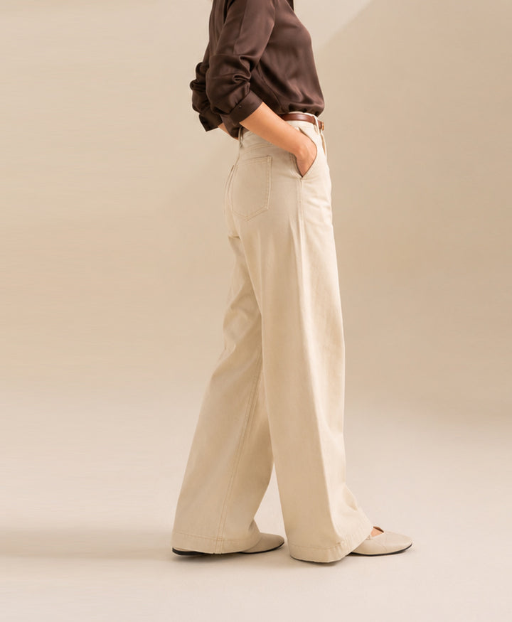 Stone Wide Leg Twill Pant (Women)
