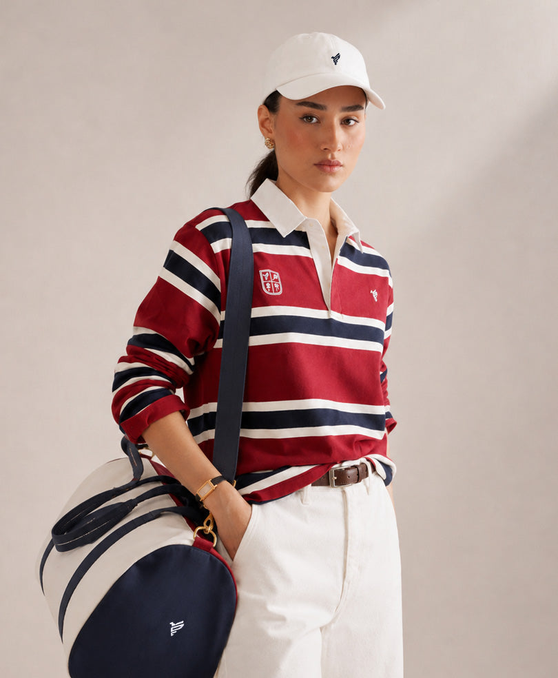 Maroon Monaco Stripe Rugby (Women)