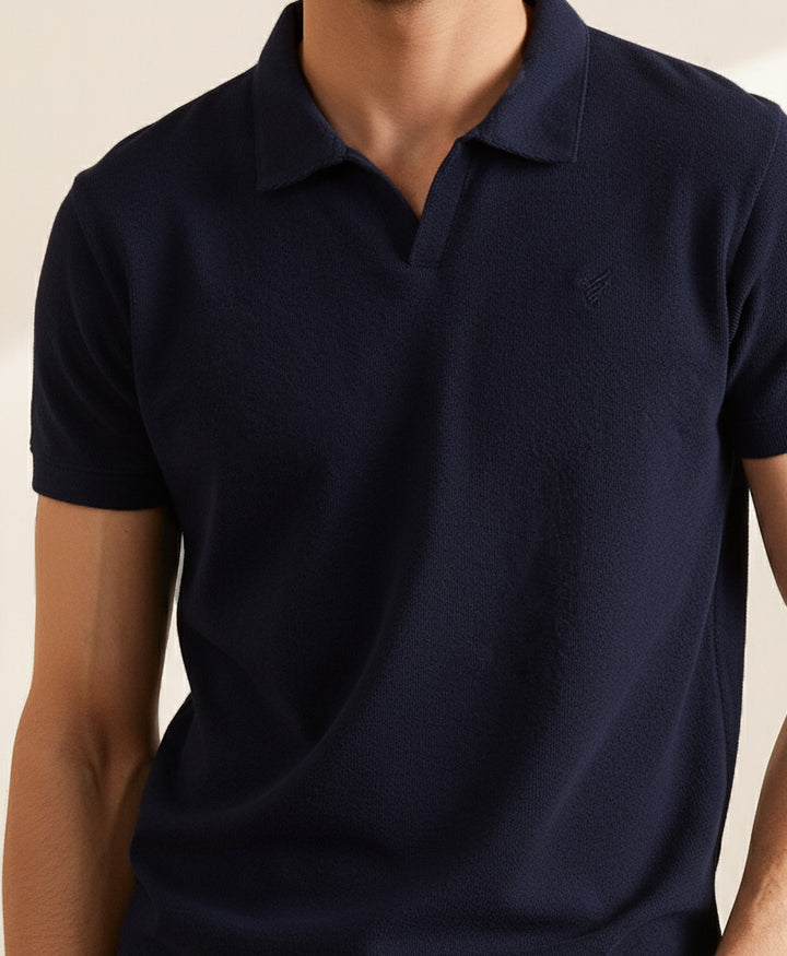 Navy Waffle Revere POLO
