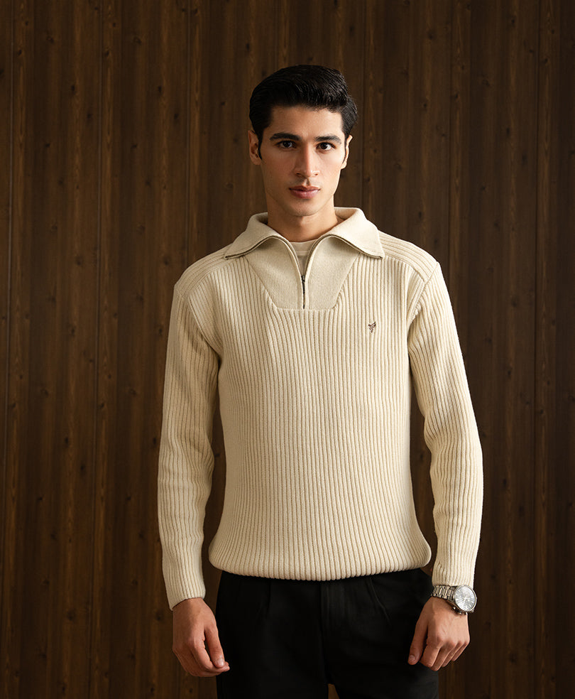 Tofu Retro Quarter-Zip Sweater