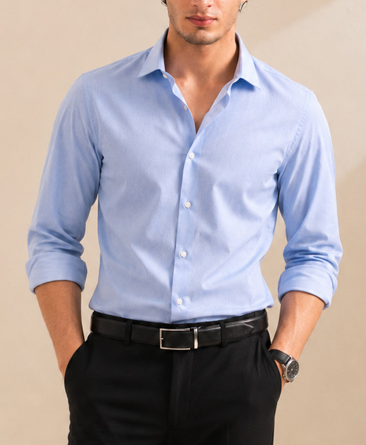 Business Sky Blue Shirt (Slim / Modern Fit)