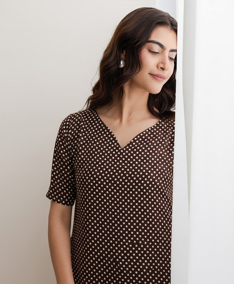 Brown Polka Dot Dress (Women)