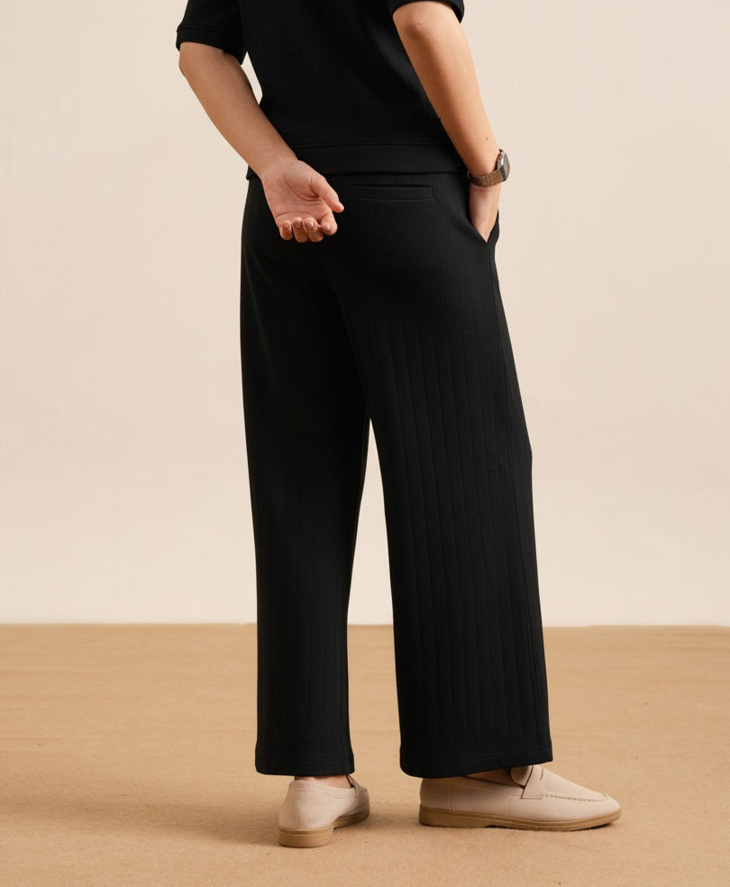 Black Drop Needle Trouser (Women)